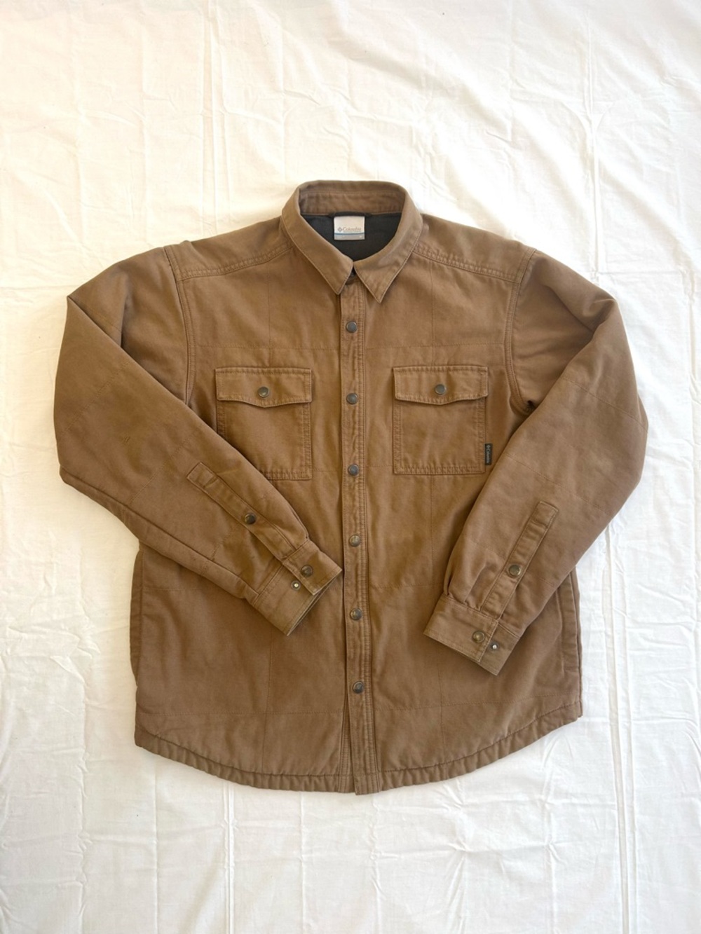 Pre-Owned Columbia Fleece-lined Canvas Shirt Jacket